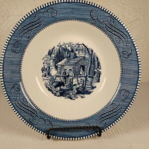 Currier & Ives Blue Bowl Replacement Piece